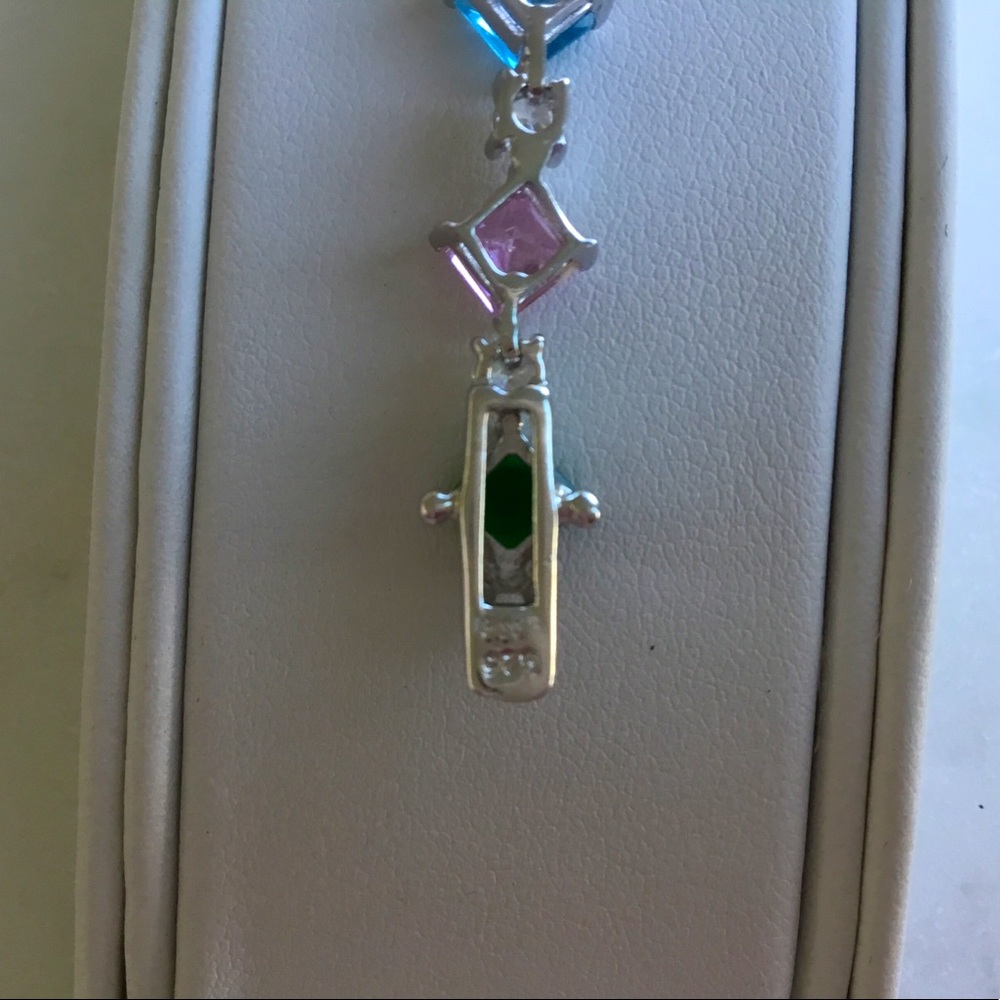 Sterling 8” Multi Color Cz Tennis Bracelet - Picture 9 of 11